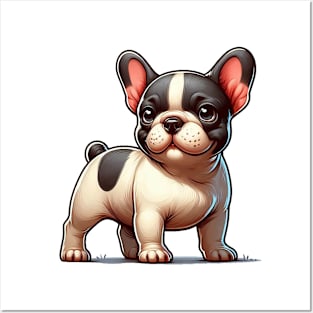 Cute French Bulldog Illustration Posters and Art